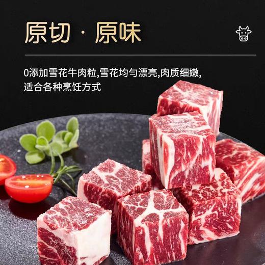 【1斤装】谷饲安格斯雪花牛小排粒500g 原肉原切 雪花漂亮 可煎可烤 商品图3