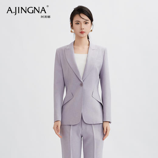 【商场同款】阿菁娜2024春夏新款简约设计感一粒扣通勤收腰西服A29C208030 商品图5