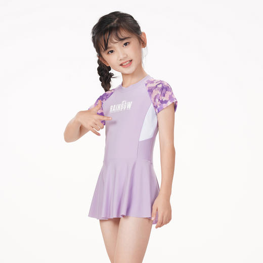 都市丽人眯雅佳一体式泳衣女童半光涤泳布泳衣连体泳衣女童连体泳衣JS41A3 商品图1