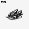 MIO米奥夏季方头高跟复古时装凉鞋异形细跟通勤高跟凉鞋女M243141507 商品缩略图3
