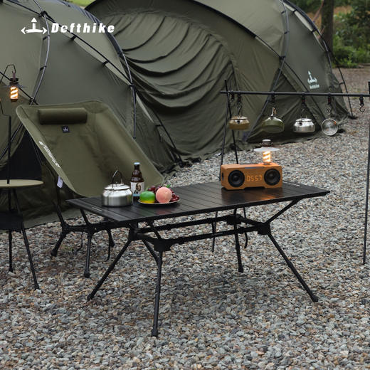 Defthike/迪飞客蛋卷 桌户外露营烧烤战术桌便携式铝合金折叠桌子 商品图4