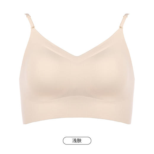 都市丽人抹胸女锦纶冰丝背心无尺码半固定杯短抹胸短抹胸无钢圈无排扣LV41A2 商品图12