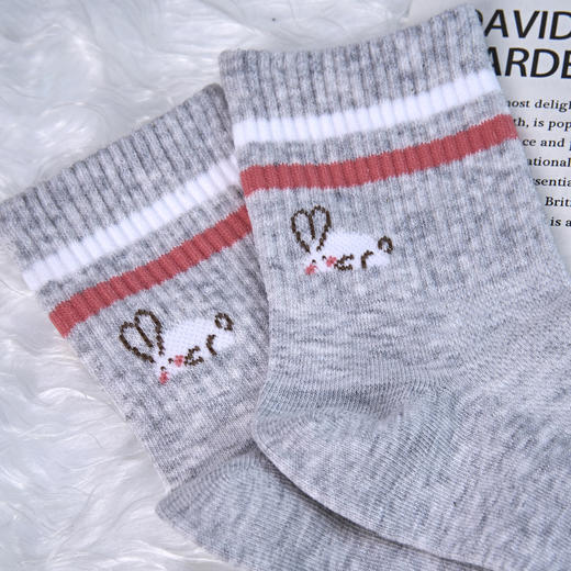 大童/女袜半打袜2024春夏中筒网面精梳棉袜[2413107] 商品图2