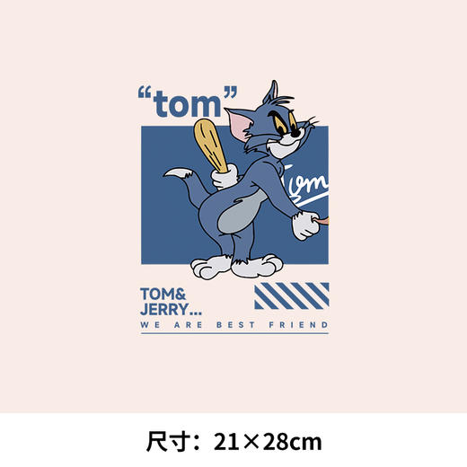 潮牌卡通汤姆杰瑞猫和老鼠胶印图案贴A级过粉白墨热转印烫画贴 商品图4