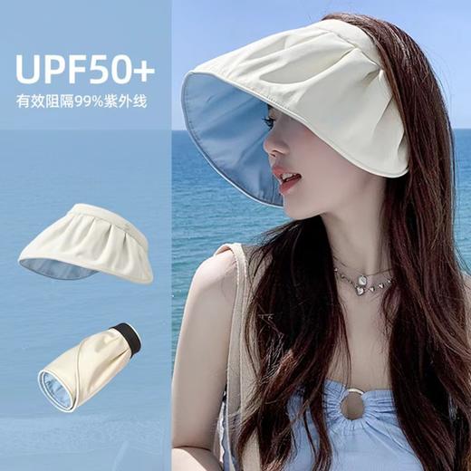 夏季防晒【蕉下同款贝壳帽】国庆出游空顶防晒帽子 防紫外线遮脸遮阳大帽檐太阳帽 商品图0
