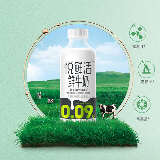 君乐宝悦鲜活鲜牛奶450ml(AA) 商品图3