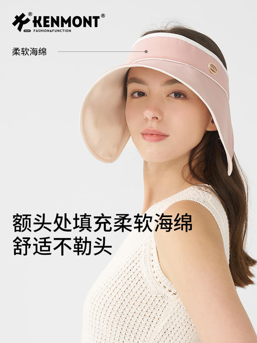 卡蒙轻量化凉感曲面环绕全方位防晒空顶蛋卷帽易收纳 商品图7