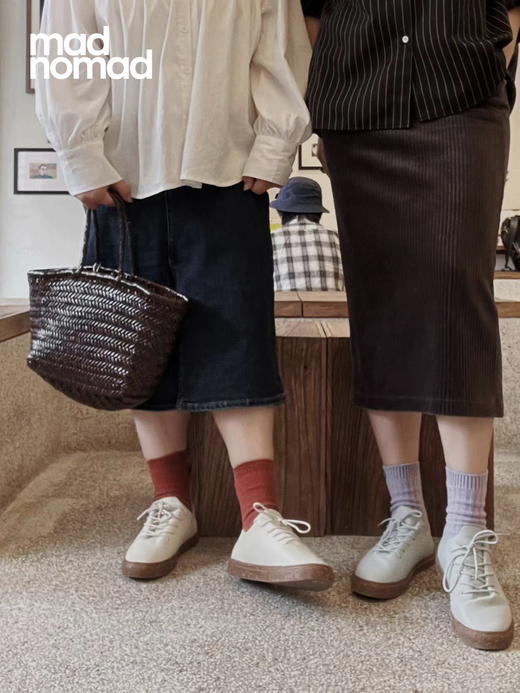 madnomad｜迷雾灰 Lagom vegan sneakers 素皮软木底鞋 商品图6