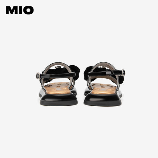 MIO米奥夏季拼色低跟休闲凉鞋轻盈舒适灵动蝴蝶结大头凉拖M243131911 商品图4