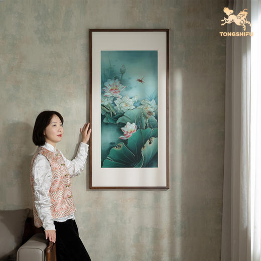 铜师傅 手工錾刻 铜雕画《清气满乾坤》客厅玄关画沙发背景墙装饰画 商品图4