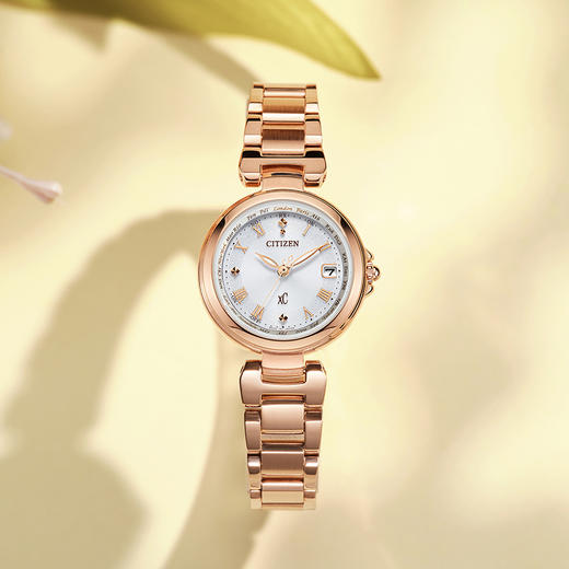 西铁城/CITIZEN优雅樱花粉色xC系列光动能电波女表EC1037-69A 商品图4