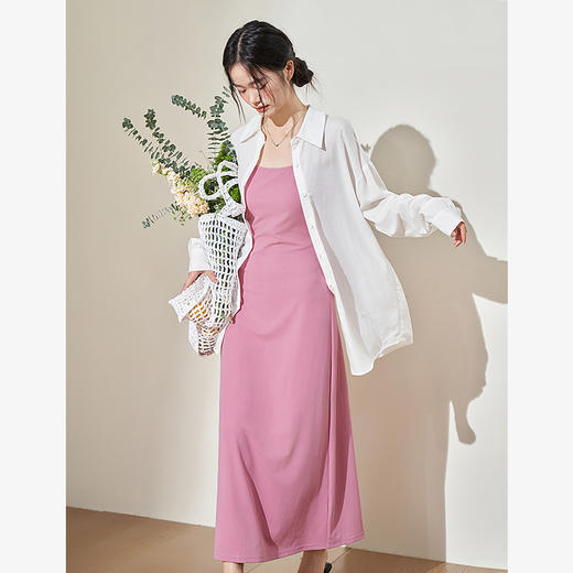 西遇修身慵懒套装女新款休闲纯欲青连衣裙搭配一整套D0040764 商品图0