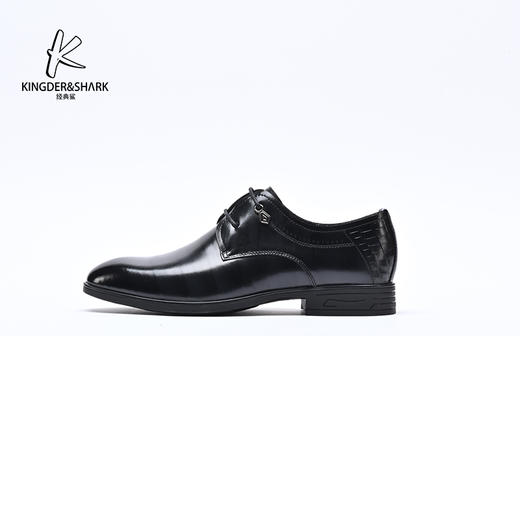 2024经典鲨春季男士新款商务正装百搭牛皮革皮鞋KW251-D14051 商品图0