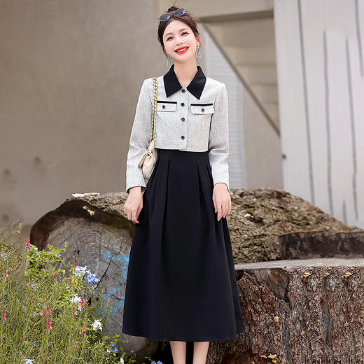 2024春季新款高级感气质轻熟风小香风外套配连衣裙两件套HR-LMJY6660 商品图5