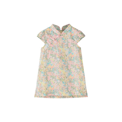 【高定系列】英氏童装裙子夏季短袖连衣裙新中式旗袍国风新款 商品图4