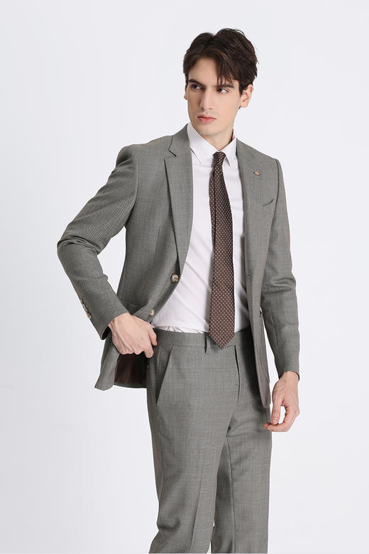 callisto咖啡色全羊毛西服 STBWJ020C 商品图1