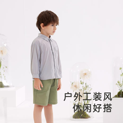 【商场同款】英氏儿童工装裤夏季休闲百搭男童透气中裤2024新款 商品图1