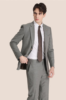 callisto咖啡色全羊毛西服 STBWJ020C