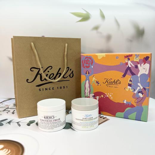 【换季必备·买一送一+送限定礼盒】Kiehl'S科颜氏高保湿面霜125ml*1+科颜氏白泥面膜125ml+礼盒礼袋 商品图1