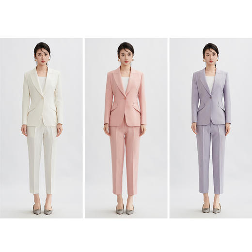 【商场同款】阿菁娜2024春夏新款简约设计感一粒扣通勤收腰西服A29C208030 商品图7