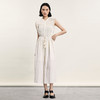 谜底提花无袖连衣裙2024年夏新品优雅荷叶袖长裙配腰带242ML0544 商品缩略图0