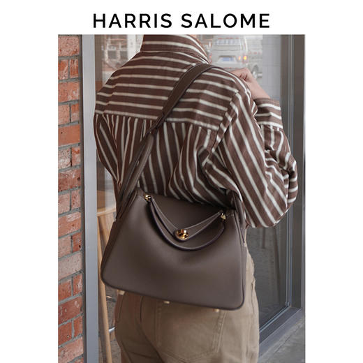 Harris Salome质感琳迪包头层牛皮手提单肩斜挎包 商品图2