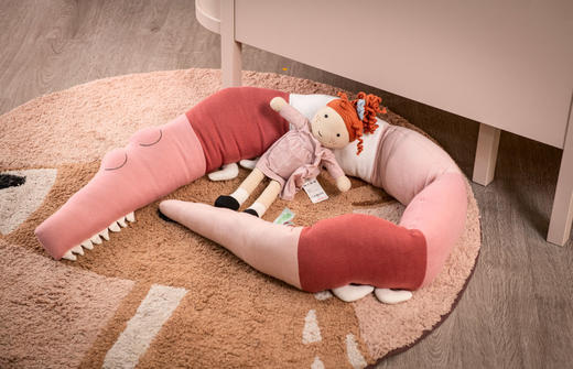 特价款-丹麦Sebra 鳄鱼抱枕 儿童抱枕 宝宝玩具 小朋友礼物-粉红色 190cm*12cm 商品图7