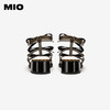 MIO米奥夏季拼色方头时装凉鞋蝴蝶结中跟时尚个性凉鞋女鞋M243141605 商品缩略图4