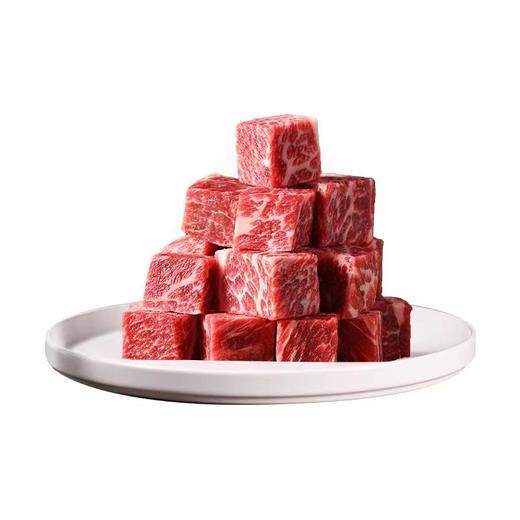 【1斤装】谷饲安格斯雪花牛小排粒500g 原肉原切 雪花漂亮 可煎可烤 商品图4