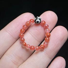 南红戒圈圆珠约4mm