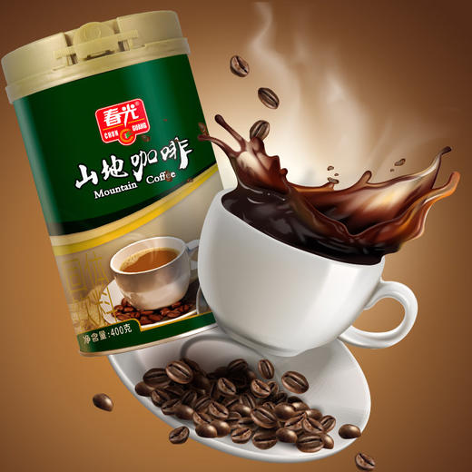山地咖啡400g罐装 冲调速溶咖啡粉 商品图3