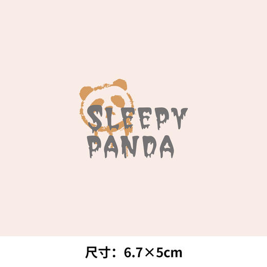 萌趣可爱困倦熊猫新款图案热转印A级过粉耐水洗胶印白墨烫画贴 商品图1