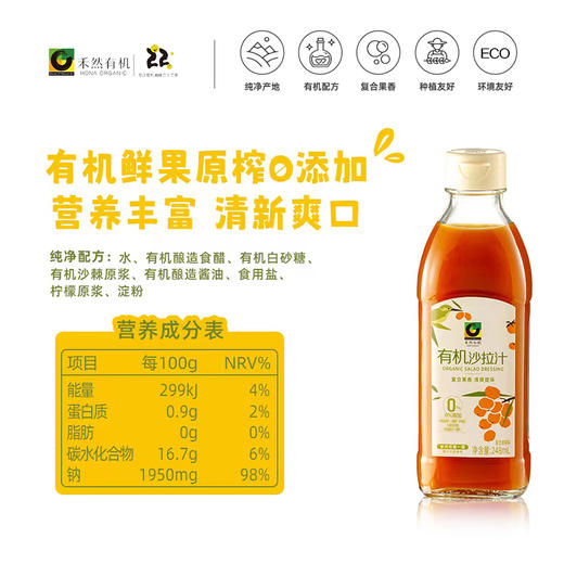 禾然有机油醋汁沙拉汁 纯净配方 商品图6