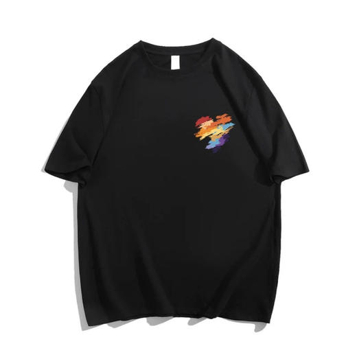 夏季【情侣休闲风T恤】 创意涂鸦短袖 百搭宽松上衣情侣装 商品图3