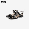 MIO米奥夏季方头中跟一字带时装凉鞋法式简约轻软舒适凉鞋M243141611 商品缩略图3