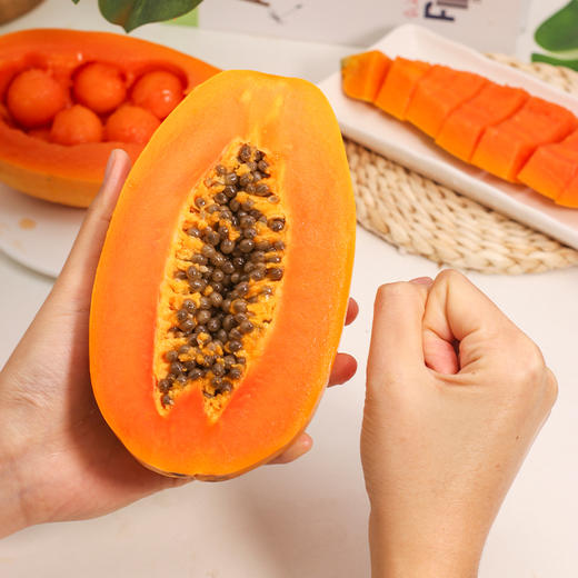 【树上熟木瓜】树上自然成熟，新鲜采摘新鲜发货。 商品图8