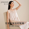 金三塔真丝睡裙女100%桑蚕丝宽松圆领蕾丝拼接可外穿家居服睡衣  YSFEB305 商品缩略图0