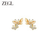 ZEGL设计师橘子花海系列蝴蝶耳环女2024新款爆款耳钉925银针耳饰 商品缩略图4