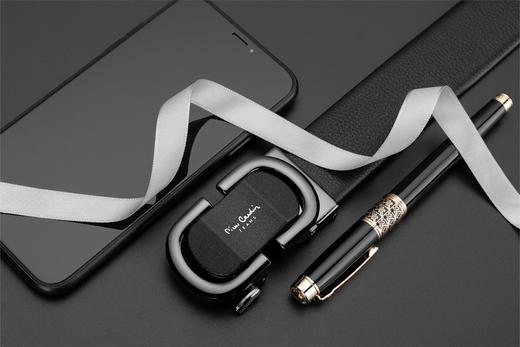 皮尔卡丹男士牛皮皮带经典大气圆圈自动扣腰带 商品图1