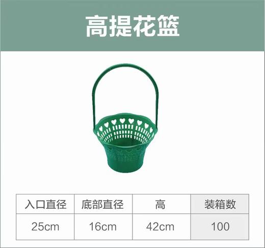 【清明囤货款】塑料绿提篮（大号/小号）黄提篮【团购咨询客服 /扫码下单】 商品图2