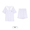 都市丽人生活家居春夏睡衣女针织人棉提花家居服薄款短袖短裤女士针织套装LH41C3 商品缩略图12