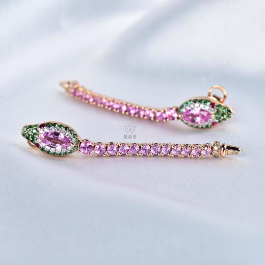 【灵佑】粉蓝宝灵蛇耳坠-G2403013 商品图4