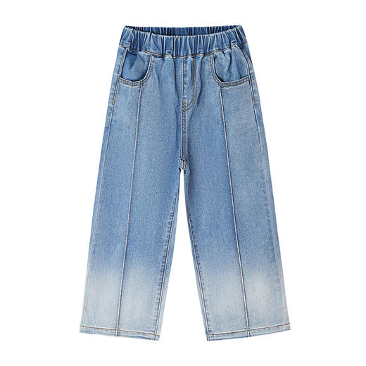 笛莎Deesha 女童裤子2024新款韩版宽松牛仔裤 商品图1