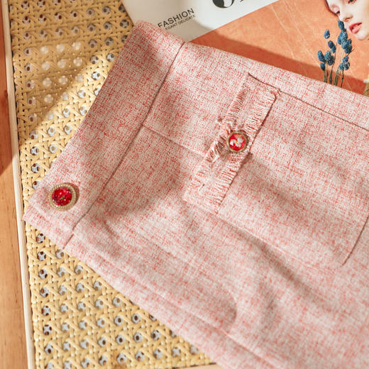 欧芮儿高腰显瘦半身裙女新品气质百搭复古a字包臀短裙ins 商品图3