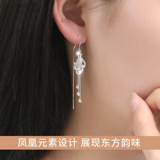 TZF-纯银耳环超火高级感女2023年新款爆款流苏耳饰轻奢礼物耳坠耳线潮 商品图8