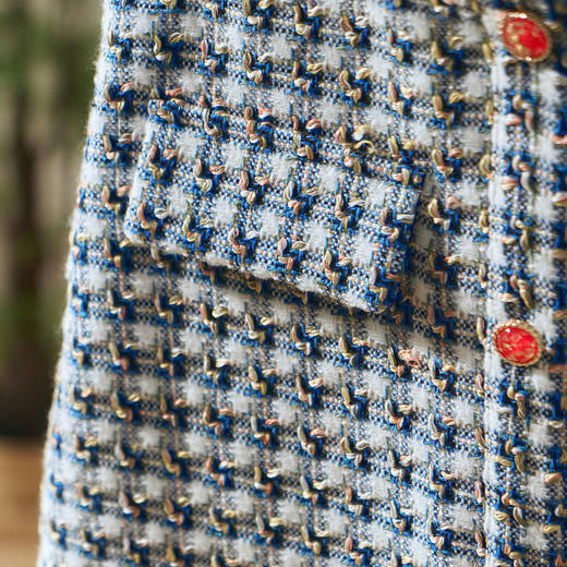 欧芮儿格子半身裙女新款2021高腰显瘦法式时尚小香风a字短裙 商品图4