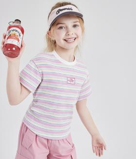 笛莎Deesha T恤2024夏季新款时尚条纹短袖T恤