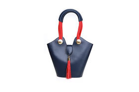 豪麟名鞋VALENTINO ORLANDI女装牛皮革手袋V7279蓝色