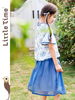 littletime女童新中式套装裙2024春夏新款中国风青花瓷旗袍两件套 商品缩略图3