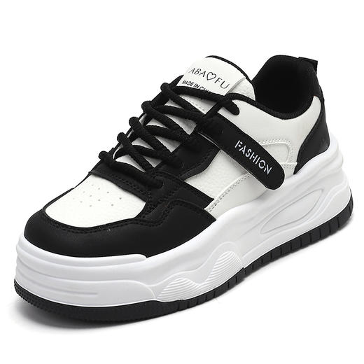 优选丨万沃厚底小白鞋女增高板鞋（4-312） 商品图5